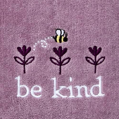 SKL Home Bee Kind Hand Towel Set-2pc, 100% Cotton, Embroidered, Lavender