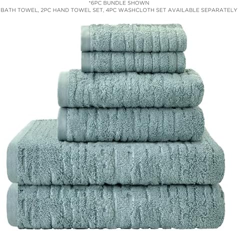 SKL Home CloudSoft Hand Towel Set, 2-Piece, 100% Cotton Luxury, Teal
