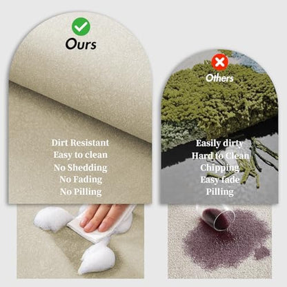 Diatomaceous Earth Bath Mat Stone Bath Mats for Bathroom,15.7"x23.6",Beige