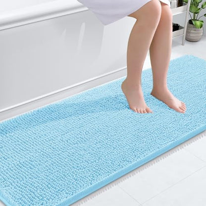 OLANLY Bathroom Runner Rugs 70x24, Extra Soft Absorbent Chenille Bath Rugs