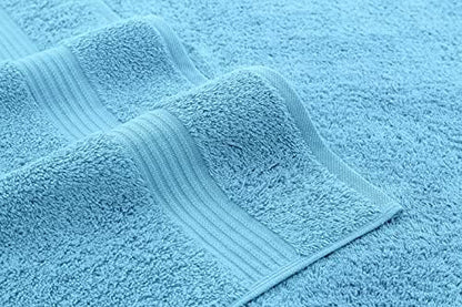 American Veteran Towel, Hand Towels for Bathroom Set of 4, 100% Cotton Turkish Hand Towel Sets, Soft Hand Face Towels, Sky Blue Hand Towels