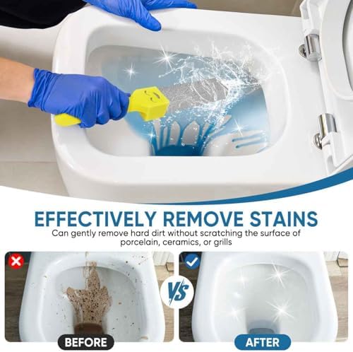 27 Pack Cleaning Pumice Stone Toilet Bowl Stick Cleaner with Handle Hard Water Ring Calcium Buildup Stains Remover Powerfully for Cleaning Toilet Bathtubs Kitchen Sink Grill Pools