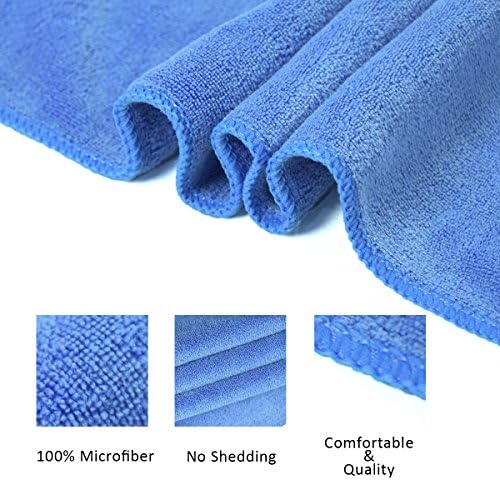 JML Microfiber Bath Towel Set, 6 Pack, 27" x 55", Peach/Grey/Blue
