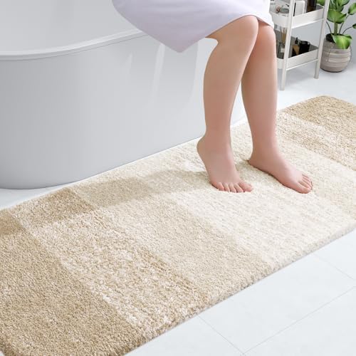OLANLY Bathroom Runner Rug 70x24, Extra Soft Absorbent Microfiber Bath Rugs