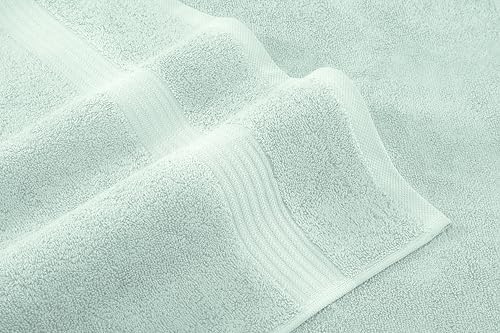American Veteran Towel, 6 Piece Towel Set for Bathroom, 100% Cotton Turkish Bathroom Towels, 2 Bath Towels 2 Hand Towels 2 Washcloths, Mint