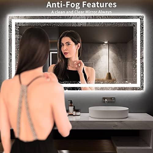 LOAAO 72X40 LED Bathroom Mirror with Lights, UL Listed