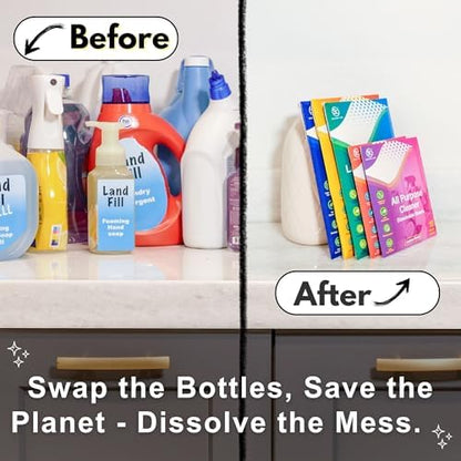 All Purpose Cleaner Sheets: Lemon Scent, Makes 5 Bottles