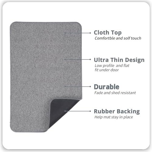 Bath Mat,Ultra Thin Bathroom Rugs,Rubber Bath Mats for Bathroom,No Slip Bath Rugs,Quick Dry,Machine Washable,Low Pile,Absorbent,Shower Outside,Sink,Home Decor Accessories.Grey,1'8"x2'8"(20x32inch)