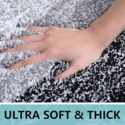 Arotive Microfiber Bathroom Rugs, Shaggy Soft and Absorbent Bath Rug, 24x24