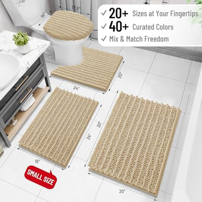 Arotive Bathroom Rugs Mat 30x20, Soft Absorbent Chenille Shaggy Bath Mat