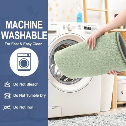 OLANLY Memory Foam Bathroom Runner Rugs 59x20, Long Bath Mats, Sage Green