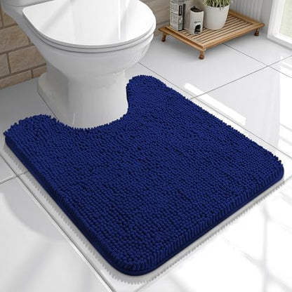 OLANLY Toilet Rugs U-Shaped 20x20, Soft Absorbent Chenille Contour Rugs