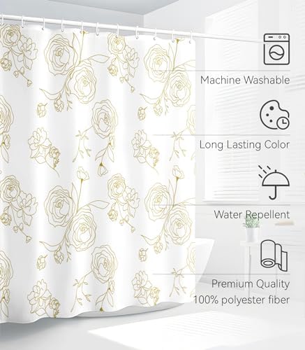 Bathroom Shower Curtain Cute Cortinas para Baño 72 x 72, Rose