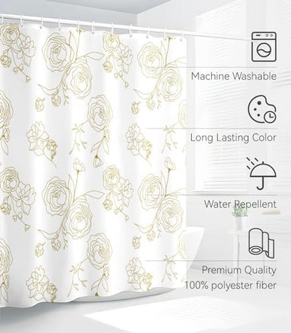 Bathroom Shower Curtain Cute Cortinas para Baño 72 x 72, Rose