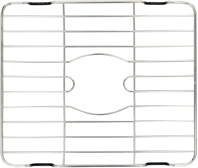 Better Houseware Sink Protectors for Kitchen Sink, Rust-Resistant Scratch-Preventing Stainless Steel Sink Protector Grid, Non-Slip Kitchen Sink Rack for Washing, 16 x 12 x 1 Inch