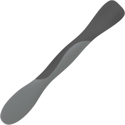 Tovolo Mini Scoop and Spread Tool for Kitchen Meal Prep Small Sandwich Spreader Spatula for Peanut Butter Jelly, Silicone BPA Free Dishwasher Safe Scooper Spreader, Charcoal and Oyster Gray