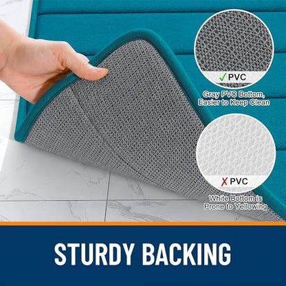 OLANLY Memory Foam Bath Mat 32x20, Super Soft and Absorbent Bathroom Rugs