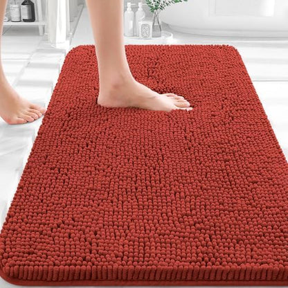 OLANLY Bathroom Rugs 30x20, Extra Soft Absorbent Chenille Bath Rugs
