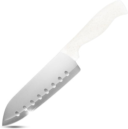 Beille 1pc Stainless Steel and Wheat Fiber Handle Santoku Knife Kitchen Essentials, 12 Inch