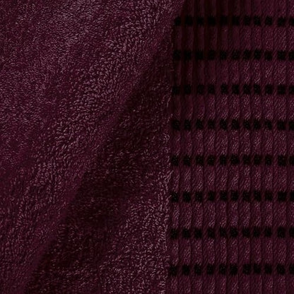 BELIZZI Home Ultra Soft 6 Pack Cotton Towel Set, Contains 2 Bath Towels 28x55 inch, 2 Hand Towels 16x24 inch & 2 Wash Coths 12x12 inch, Ideal Everyday use, Compact & Lightweight - Burgundy