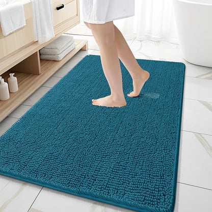 OLANLY Large Bathroom Rugs 59x35, Extra Soft Absorbent Chenille Bath Rugs