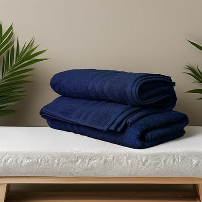 Tens Towels 4 Piece Bath Towels 27x54 Inches, Navy