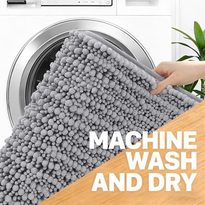 OLANLY Bathroom Runner Rugs 70x24, Thick Soft Absorbent Chenille Bath Rugs