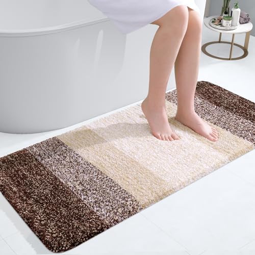 OLANLY Bathroom Runner Rug 44x20, Extra Soft Absorbent Microfiber Bath Rugs