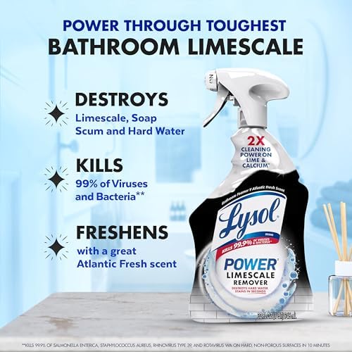 Lysol Power Limescale Removing Bathroom Cleaner Spray, 32 oz