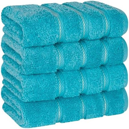American Soft Linen 100% Cotton Luxury Turkish Towels, 4 PC Hand Towel Set