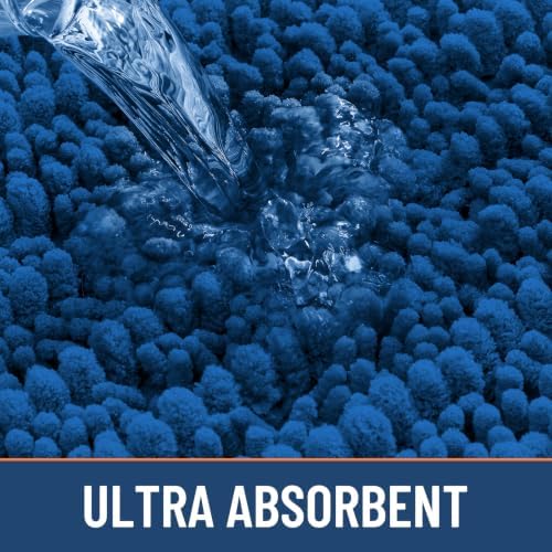 Smiry Bathroom Rugs 36X24, Extra Soft Rubber Backing Chenille Bath Mats