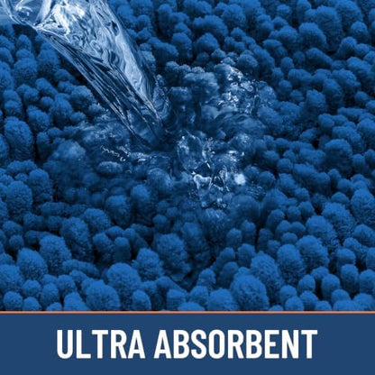 Smiry Bathroom Rugs 36X24, Extra Soft Rubber Backing Chenille Bath Mats