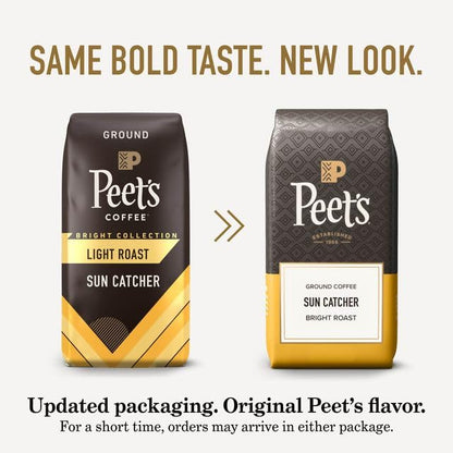 Peet's Coffee, 100% Arabica Light Roast Ground Coffee, Sun Catcher Blend 10.5 Ounce Bag (Pack of 3)