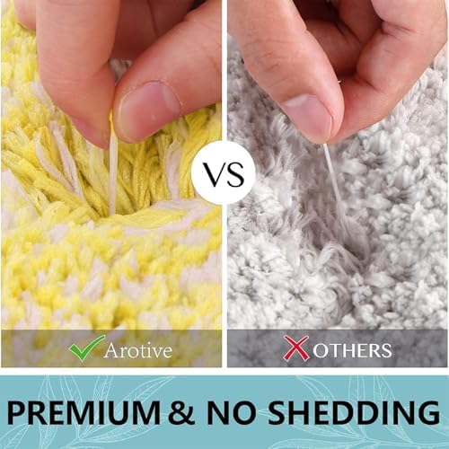 Arotive Microfiber Bathroom Rugs, Shaggy Soft Absorbent Bath Rug, 30x20