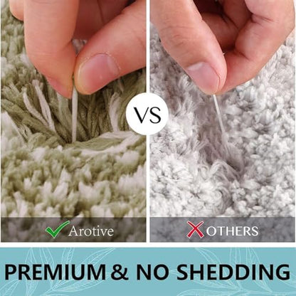 Arotive Microfiber Bathroom Rugs, Shaggy Soft Absorbent Bath Rug, 47x24