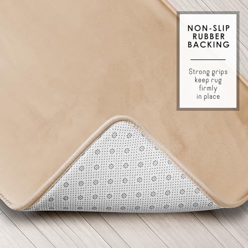 Clara Clark Bathroom Rugs, Velvet Memory Foam Bath Mat, Non-Slip Bath Rugs, Machine Wash, Dries Quickly, Ultra Soft Plush Bath Mats for Bathroom,
