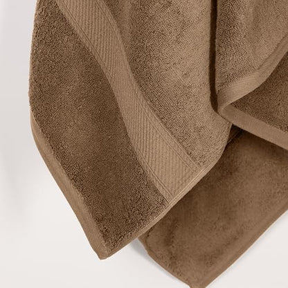SUPERIOR Egyptian Cotton Plush & Absorbent, Bath Towel Set of 2, Latte