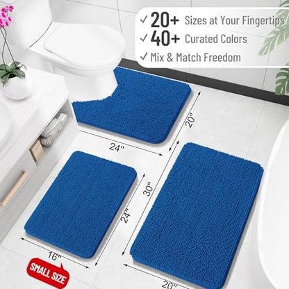 OLANLY Bathroom Runner Rugs 59x20, Extra Soft Absorbent Chenille Bath Rugs
