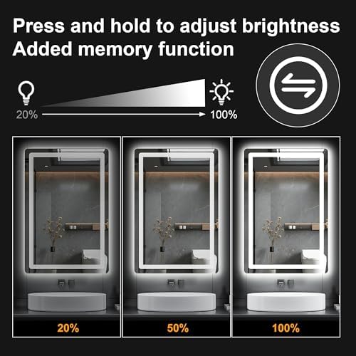 36"x24" LED Bathroom Mirror with Lights, Bathroom Mirrors for Over Sink