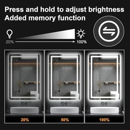 36"x24" LED Bathroom Mirror with Lights, Bathroom Mirrors for Over Sink