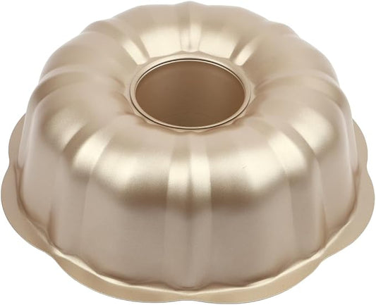 David Burke 9" Fluted Bake Pan – Carbon Steel Bundt Cake Pan – Bronze
