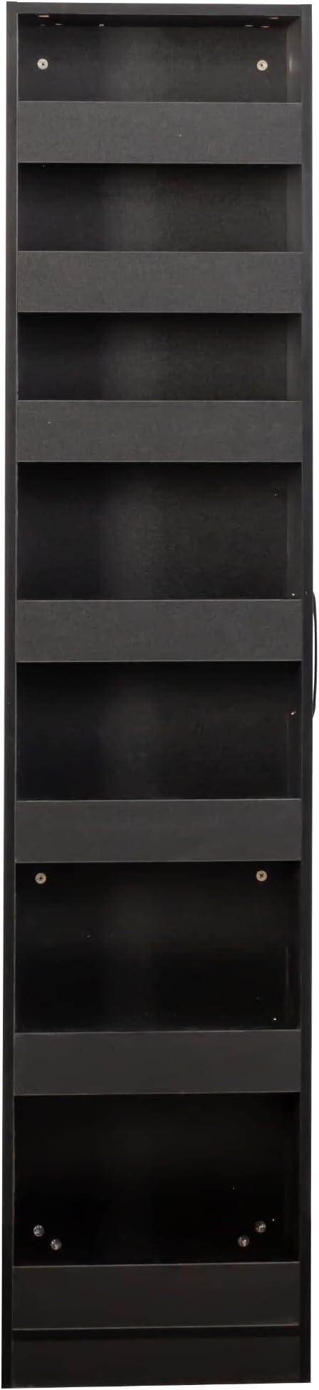 7 Tier Expandable Pull Out Cabinet Organizer, Pull Out Spice Rack, Rolling Kitchen Pantry Storage Cabinet, Slide Out Shelf Cabinet Storage for Kitchen, Black