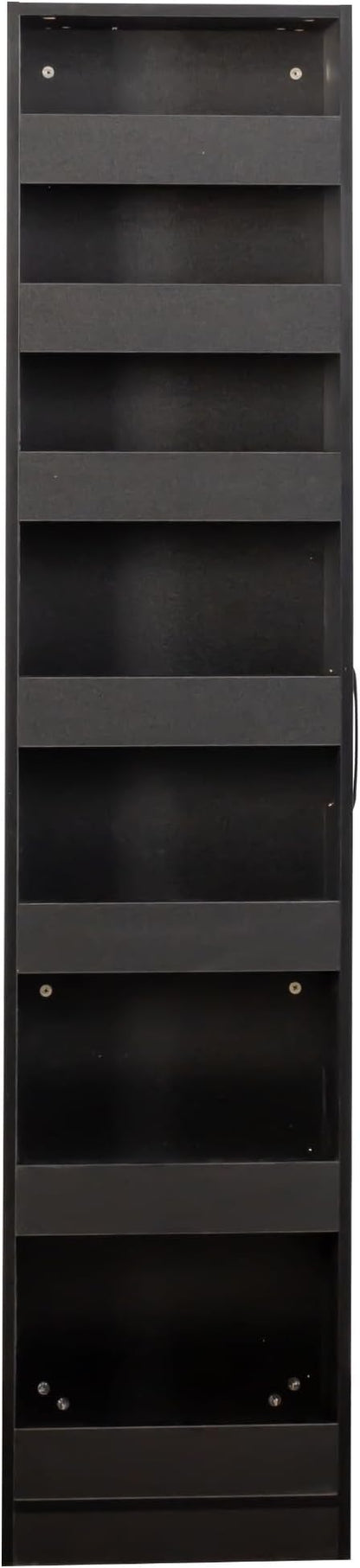 7 Tier Expandable Pull Out Cabinet Organizer, Pull Out Spice Rack, Rolling Kitchen Pantry Storage Cabinet, Slide Out Shelf Cabinet Storage for Kitchen, Black