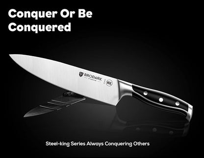 Kitchen Knife Set - Full Tang 15 Pcs Professional Chef Knife Set with Sharpener, Razor - sharp Knives Set for Kitchen, German Stainless Steel - Knife Block Set, Elegent Gift Box for Men Women