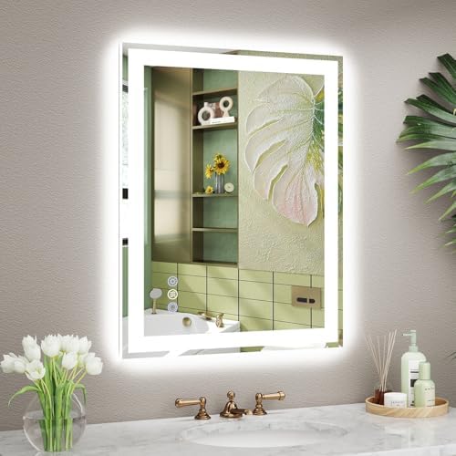 24x30 LED Bathroom Mirror, 6000LM, Separate Front and Back Lights