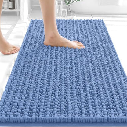 OLANLY Bathroom Rugs 30x20, Thick Soft Absorbent Chenille Bath Rugs