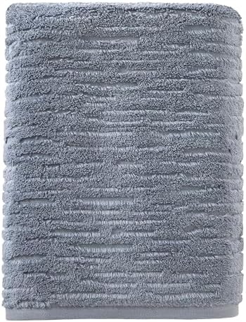 SKL Home CloudSoft Bath Towel, 100% Cotton Luxury, Smoke Blue