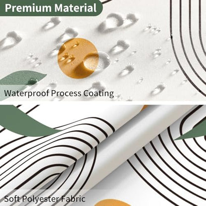 deFouliao Boho Shower Curtain, Modern Abstract Arch Waterproof Shower Curtain for Bathroom Bathtub Home Curtain Decor with Hooks, Machine Washable, 48''Wx72''L