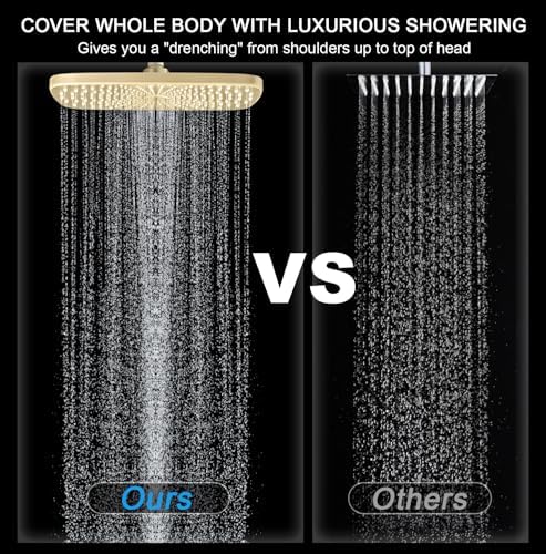 Rain Shower Head with Handheld Showerhead, Glod 1.75GPM 460311