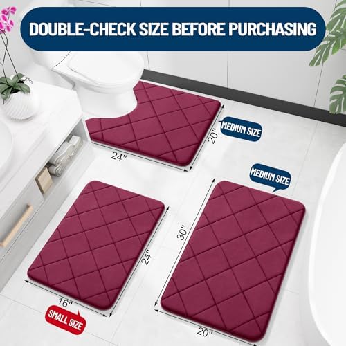 OLANLY Memory Foam Bath Mat 70x24, Ultra Soft and Absorbent Bathroom Rugs
